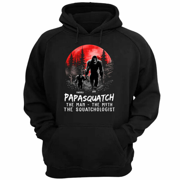 Papasquatch The Man The Myth The Squatchologist - Personalized Shirt - Image 3