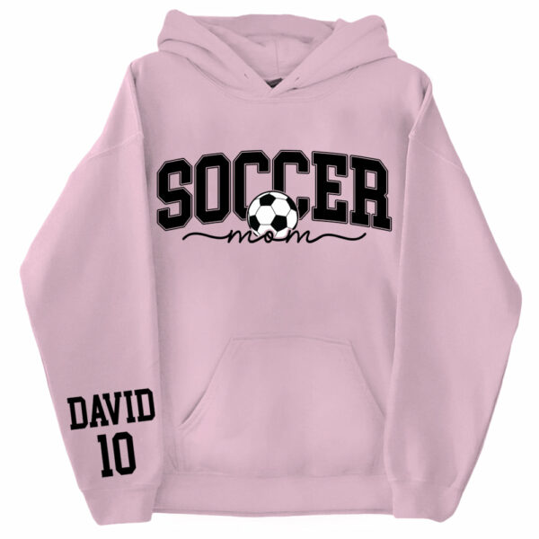 Personalize Soccer Mom Kids Name On Sleeve Sweatshirt, Mom Soccer Sweater, Soccer Mama Shirt, Gift for Soccer Mom, Fall Soccer Season Shirt - Image 13