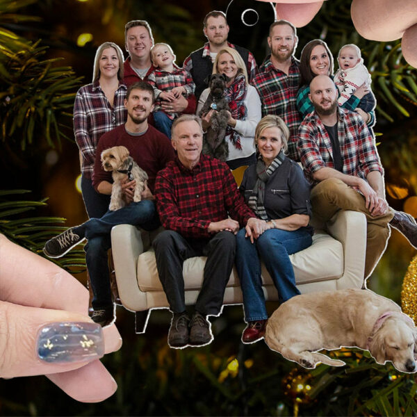 Personalized - Photo Background Removal - Custom Ornament From Photo - Gift For Family - Family On Sofa - Image 6