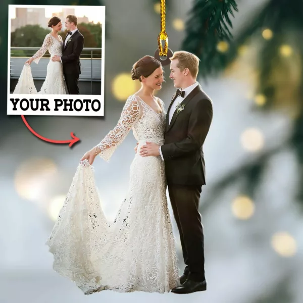 Personalized - Photo Background Removal - Custom Ornament From Photo - Wedding Ornament - Couple Photo Gifts, Valentine's Day Gifts - Image 2
