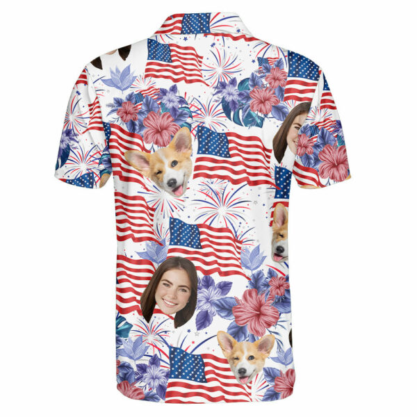 Personalized 4th Of July Polo Shirt with Faces - Image 4