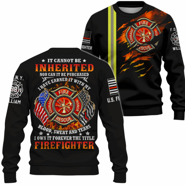 Personalized All Over Print Firefighter Shirt Gifts For Fireman Retired Fireman K1702 - Image 5