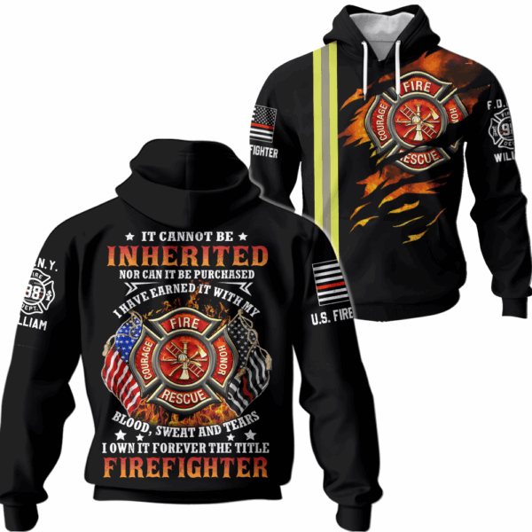 Personalized All Over Print Firefighter Shirt Gifts For Fireman Retired Fireman K1702 - Image 4