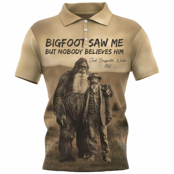 Personalized All Over Print Shirt Bigfoot Saw Me But Nobody Believes Him, Bigfoot Print Mystery Art 19th Century - Gift For Bigfoot Lovers Do98 - Image 7