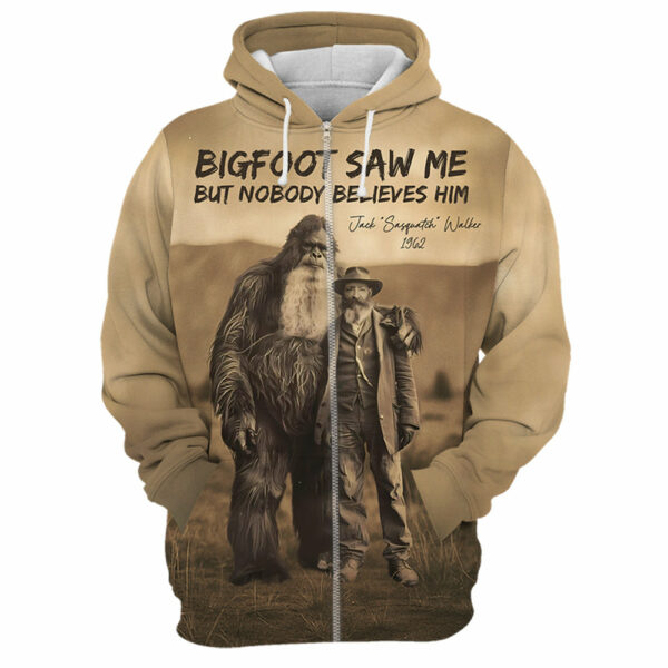 Personalized All Over Print Shirt Bigfoot Saw Me But Nobody Believes Him, Bigfoot Print Mystery Art 19th Century - Gift For Bigfoot Lovers Do98 - Image 6