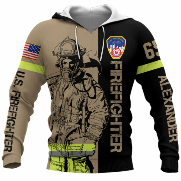 Personalized All Over Print Shirt Firefighter Custom Fire Department Gift For Firefighter K1702 - Image 3