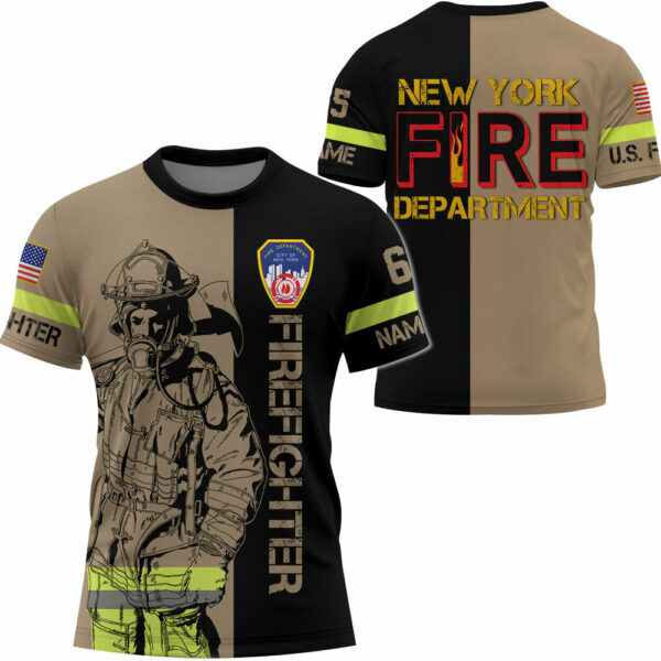 Personalized All Over Print Shirt Firefighter Custom Fire Department Gift For Firefighter K1702 - Image 5