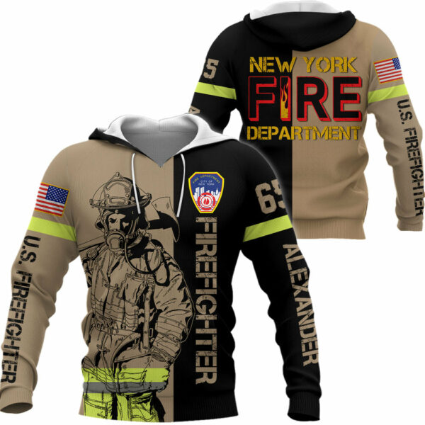 Personalized All Over Print Shirt Firefighter Custom Fire Department Gift For Firefighter K1702