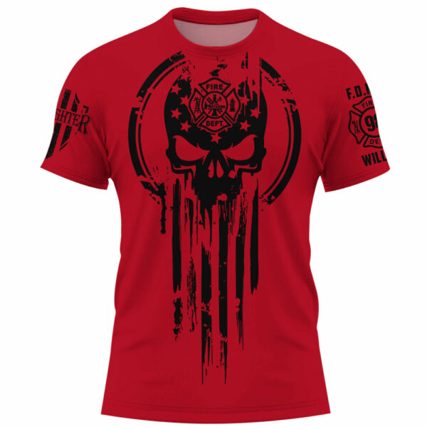 Personalized All Over Print Shirt I Can't Go To Hell The Devil Still Has Restraining Order Against Me Gift For Firefighter K1702 - Image 5