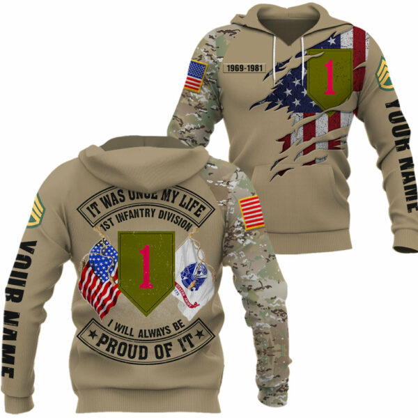 Personalized All Over Print Shirt It Was Once My Life US Veteran I Will Always Be Proud Of It Camouflage Military K1702 - Image 4