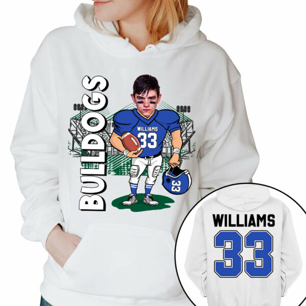 Personalized American Football Caricature Shirt Custom With Photo For Football Player Football Mom Family H2511 - Image 5