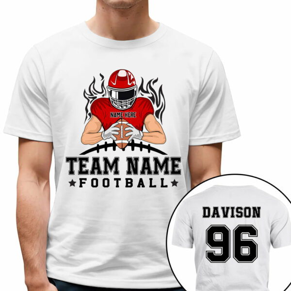 Personalized American Football Team Shirt - Football GameDay Custom Shirt - Image 3