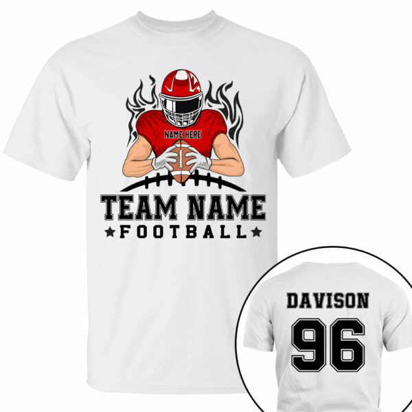 Personalized American Football Team Shirt - Football GameDay Custom Shirt - Image 2