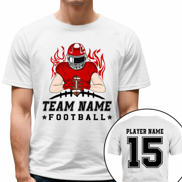 Personalized American Football Team Shirt American Football Son With Name And Number Shirt - Image 3
