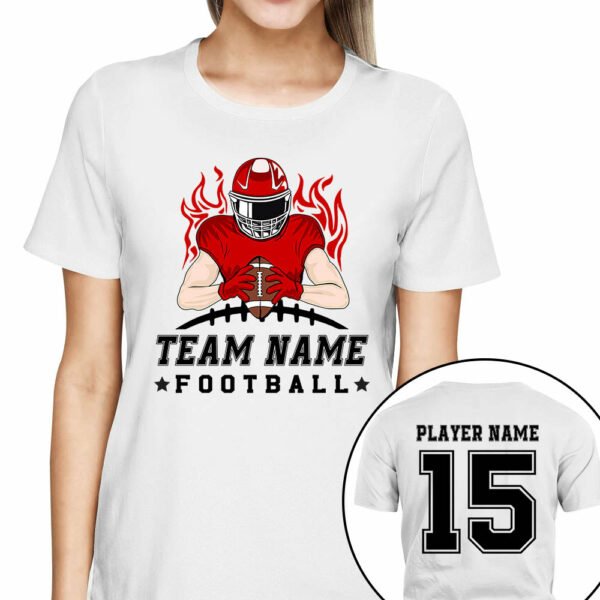 Personalized American Football Team Shirt American Football Son With Name And Number Shirt - Image 2