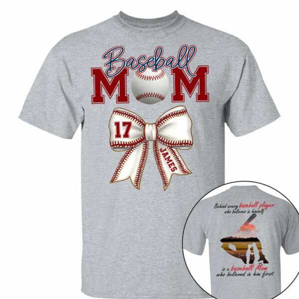 Personalized Baseball Shirt, Baseball Mom, Gift For Baseball Lover, A2110 - Image 3
