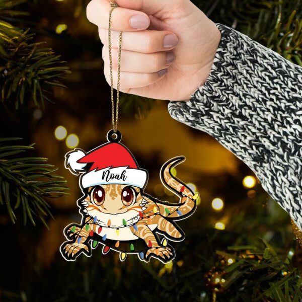 Personalized Bearded Dragon Christmas Ornament - Custom Bearded Dragon Ornament - Image 5