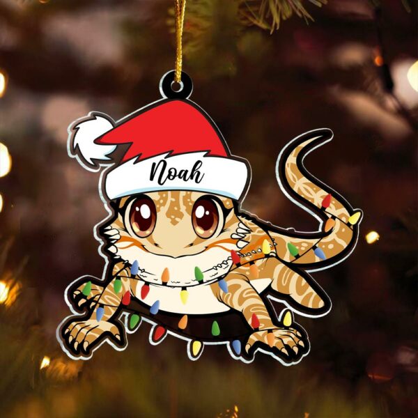 Personalized Bearded Dragon Christmas Ornament - Custom Bearded Dragon Ornament - Image 3