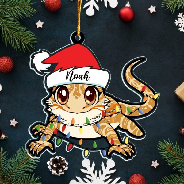 Personalized Bearded Dragon Christmas Ornament - Custom Bearded Dragon Ornament - Image 2