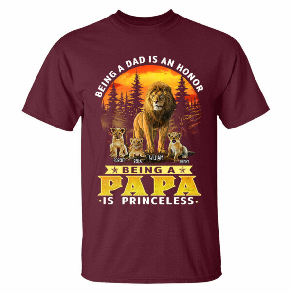 Personalized Being A Dad Is An Honor Being A Papa Is Priceless Shirt - Birthday & Father's Day Gift - Image 8