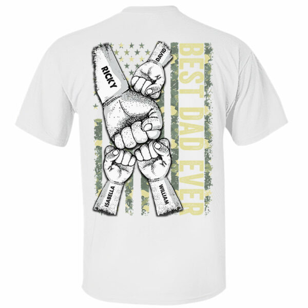 Personalized Best Dad Ever Dad T-Shirt - Image 3