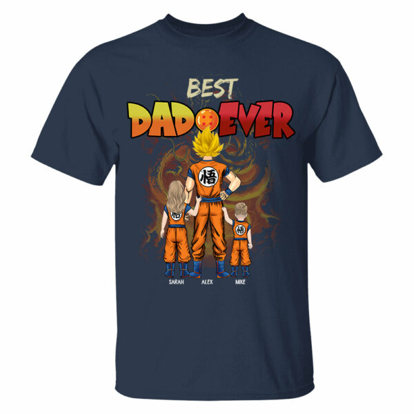 Personalized Best Dad Ever Shirt - Dragon Dad Custom Shirt Gift For Dad - Image 4