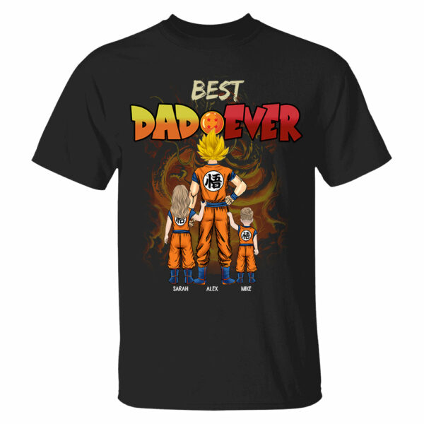 Personalized Best Dad Ever Shirt - Dragon Dad Custom Shirt Gift For Dad - Image 2