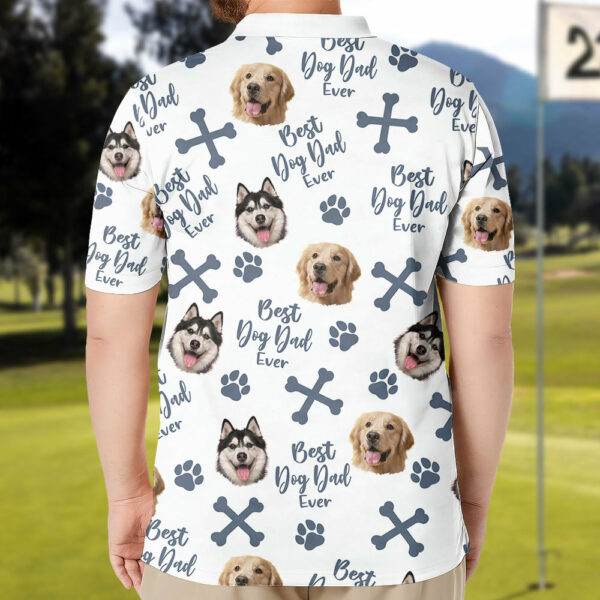 Personalized Best Dog Dad Ever Polo Shirt, Dog Lovers Shirt, Father's Day Gift - Image 2