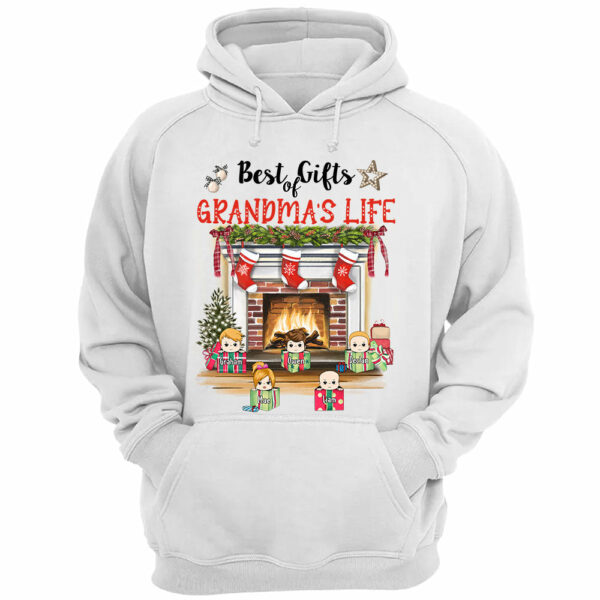 Personalized Best Gifts Of Grandma's Life Fireplace Christmas Shirt, Grandma Christmas Shirt - Image 3