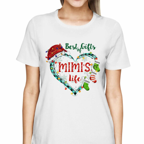 Personalized Best Gifts Of Nana's Life Heart Christmas Shirt, Funny Grandma Nana Christmas Shirt - Image 3