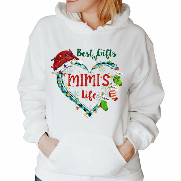 Personalized Best Gifts Of Nana's Life Heart Christmas Shirt, Funny Grandma Nana Christmas Shirt - Image 5