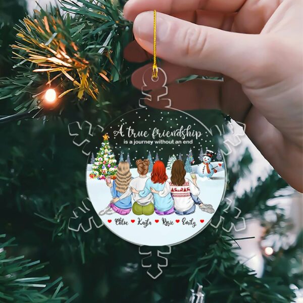 Personalized Bestie Snowflakes Ornament 2024, A True Friendship Ornament, Best Friends Christmas Ornament, Friendship Keepsake Gift - HH0511 - Image 10