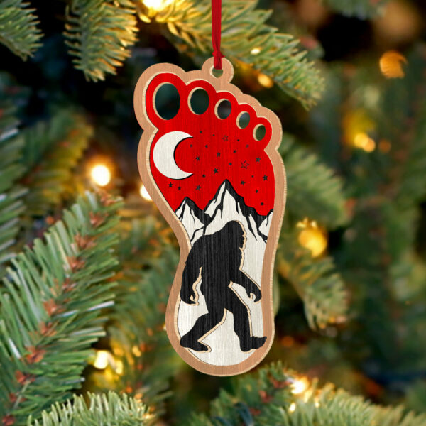 Personalized Bigfoot Christmas Ornament - Bigfoot 2 Layered Wooden Ornament - Image 2