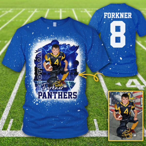 Personalized Bleached Shirt Custom Photo Player Name & Number Player Football Bleached All Over Print Shirt K1702 - Image 10