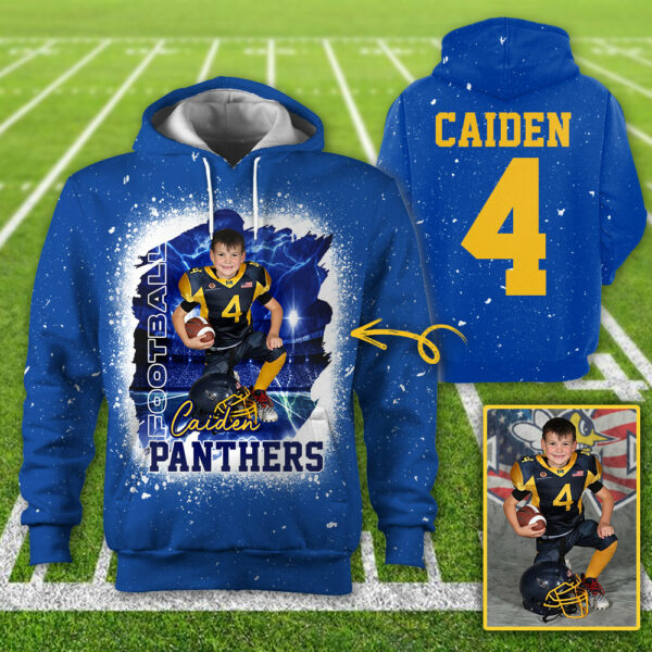 Personalized Bleached Shirt Custom Photo Player Name & Number Player Football Bleached All Over Print Shirt K1702 - Image 4