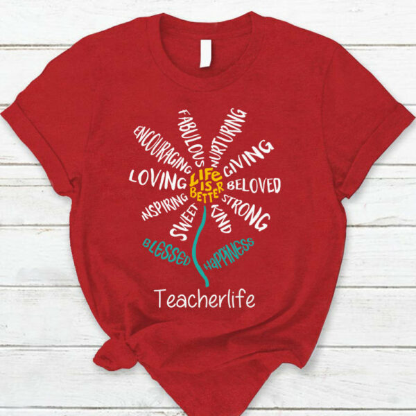 Personalized Blessed Happiness Flower Grandma T-Shirt Custom Title For Grandmas - Image 6