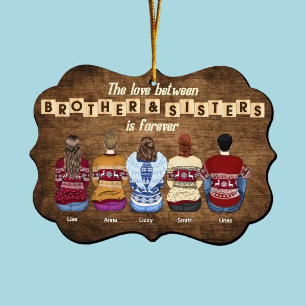 Personalized Brothers & Sisters Forever Wooden Ornament - Perfect Gift for Siblings, Memorial Keepsake - Image 5