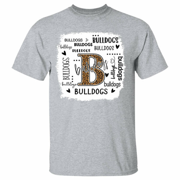 Personalized Bulldogs Leopard Custom Name T-Shirt Teacher Appreciation Gift - Image 4
