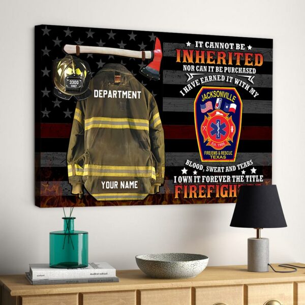 Personalized Canvas And Poster It Cannot Be Inherited Firefighter Armor Clothes And Helmet Frame K1702 - Image 4