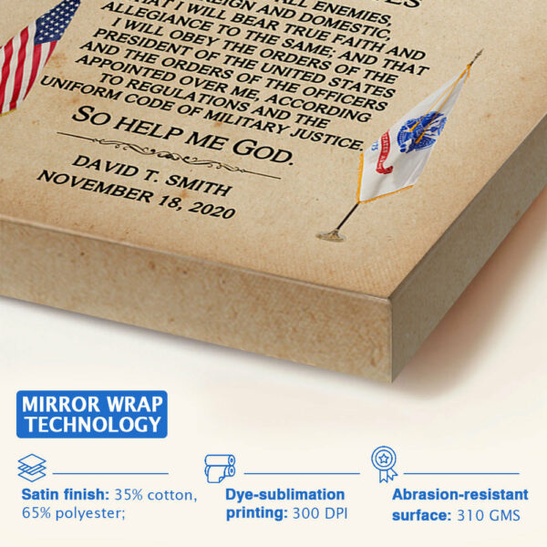 Personalized Canvas And Poster Oath of Enlistment Military Gift For Veterans K1702 - Image 5