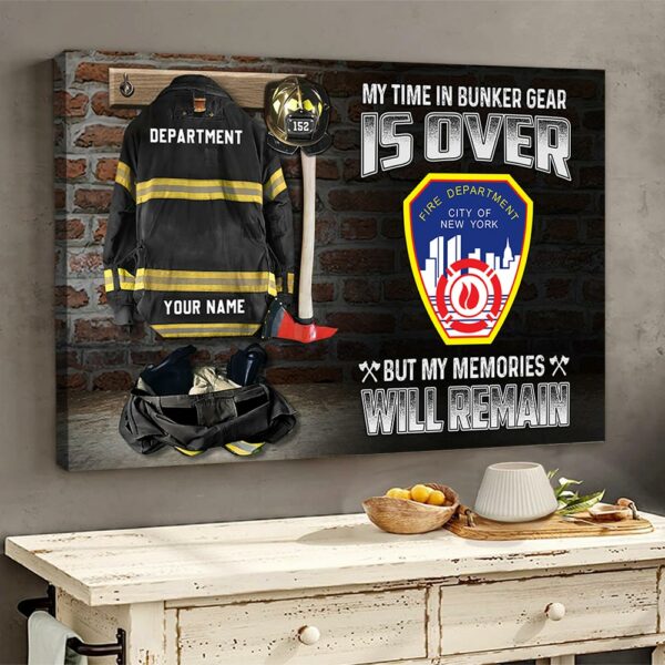 Personalized Canvas For Retired Firefighter Custom Canvas Retirement Thin Red Line K1702 - Image 2