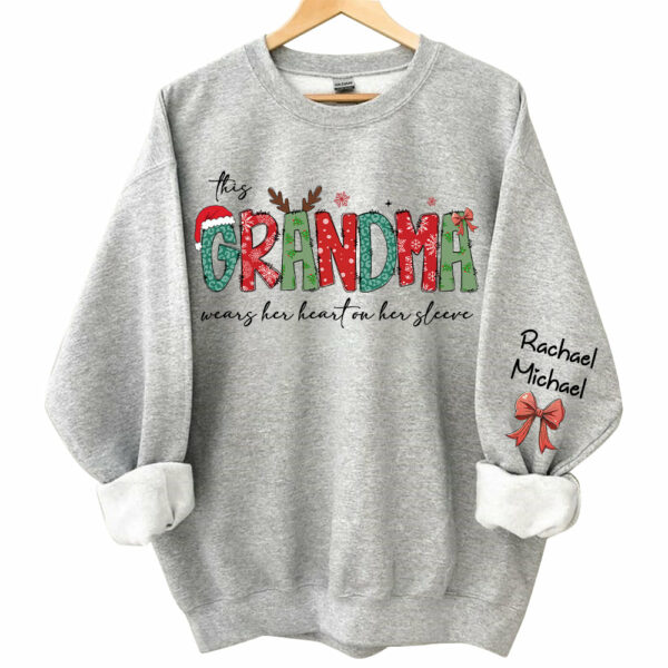 Personalized Christmas Grandma Sweatshirt, Custom Nana Mimi Gigi Shirt NA04 - Image 11