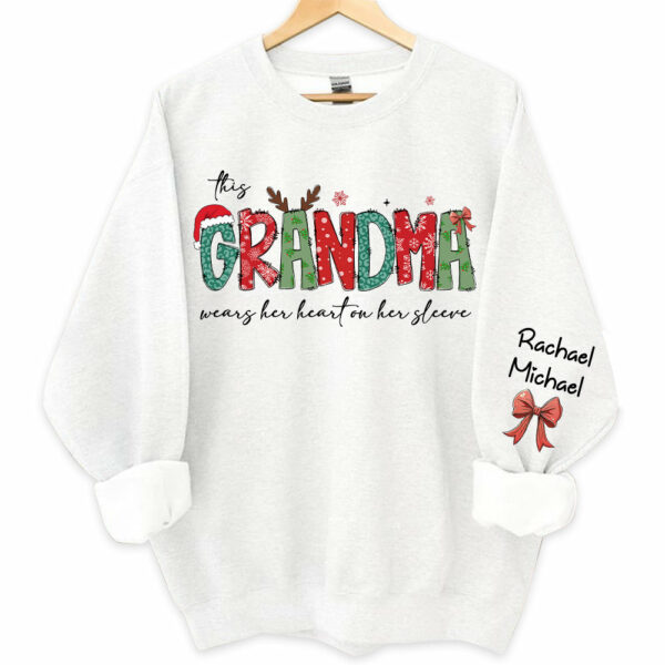 Personalized Christmas Grandma Sweatshirt, Custom Nana Mimi Gigi Shirt NA04 - Image 7