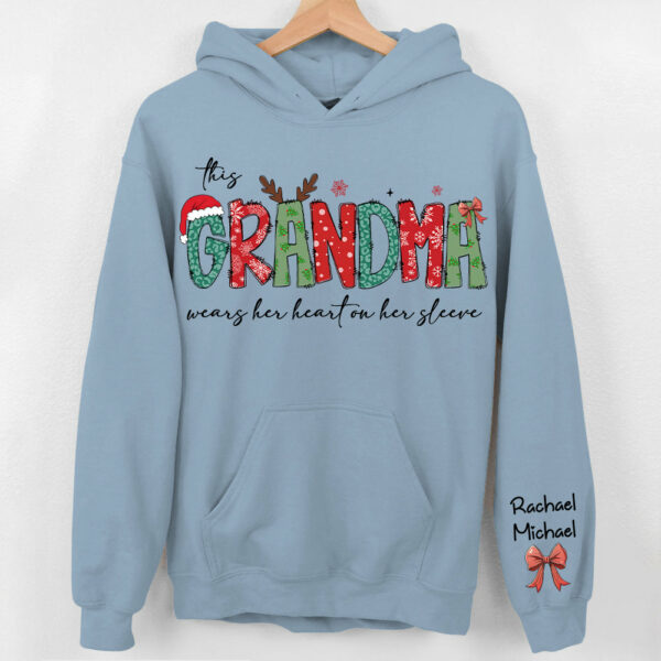 Personalized Christmas Grandma Sweatshirt, Custom Nana Mimi Gigi Shirt NA04 - Image 5