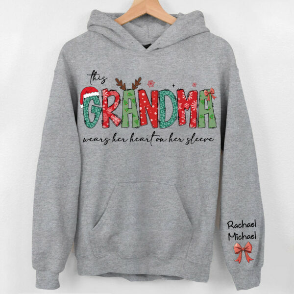 Personalized Christmas Grandma Sweatshirt, Custom Nana Mimi Gigi Shirt NA04 - Image 4