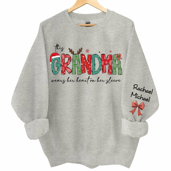 Personalized Christmas Grandma Sweatshirt, Custom Nana Mimi Gigi Shirt NA04 - Image 10