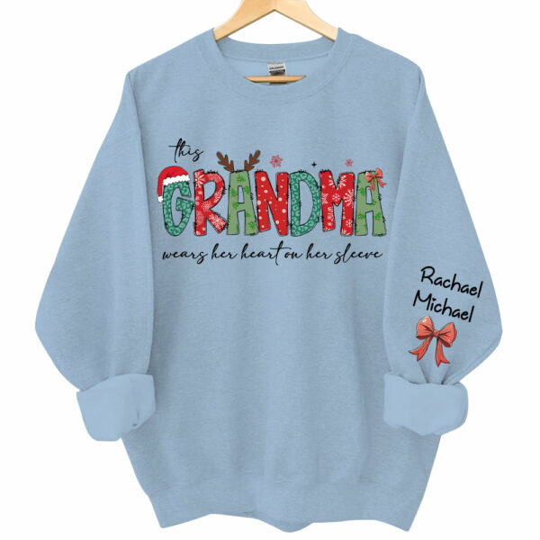 Personalized Christmas Grandma Sweatshirt, Custom Nana Mimi Gigi Shirt NA04 - Image 12