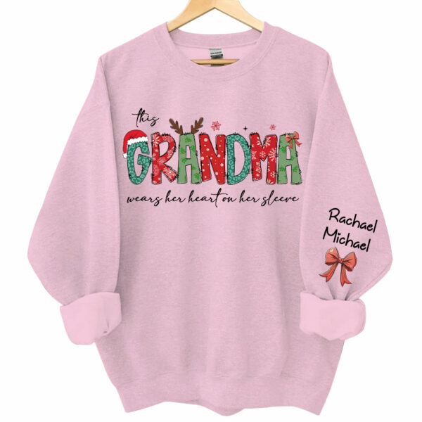 Personalized Christmas Grandma Sweatshirt, Custom Nana Mimi Gigi Shirt NA04 - Image 9