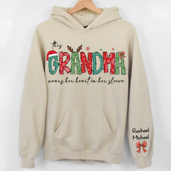 Personalized Christmas Grandma Sweatshirt, Custom Nana Mimi Gigi Shirt NA04 - Image 3