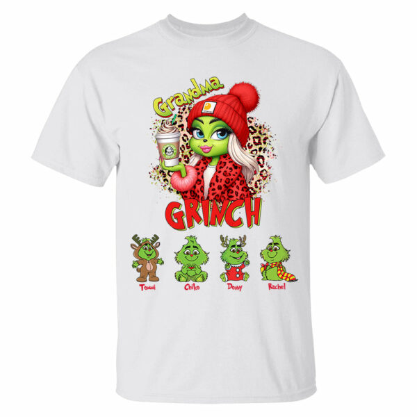 Personalized Christmas Mama Daddy Leopard Kids Name Shirt - My Kids Stole My Heart Gift For Grandma - Image 2